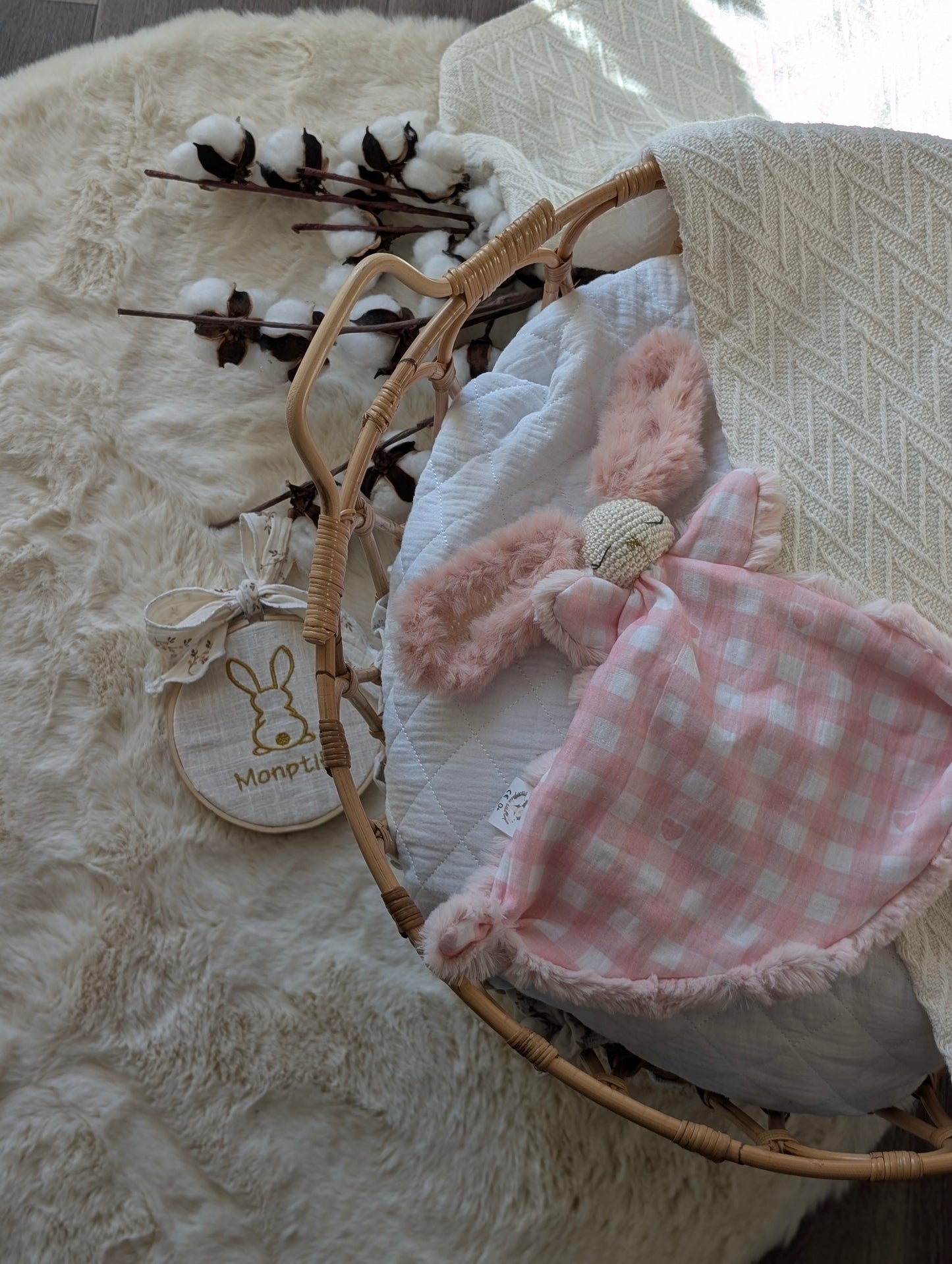 Elena Ange vichy cœur rose – Mon premier amour