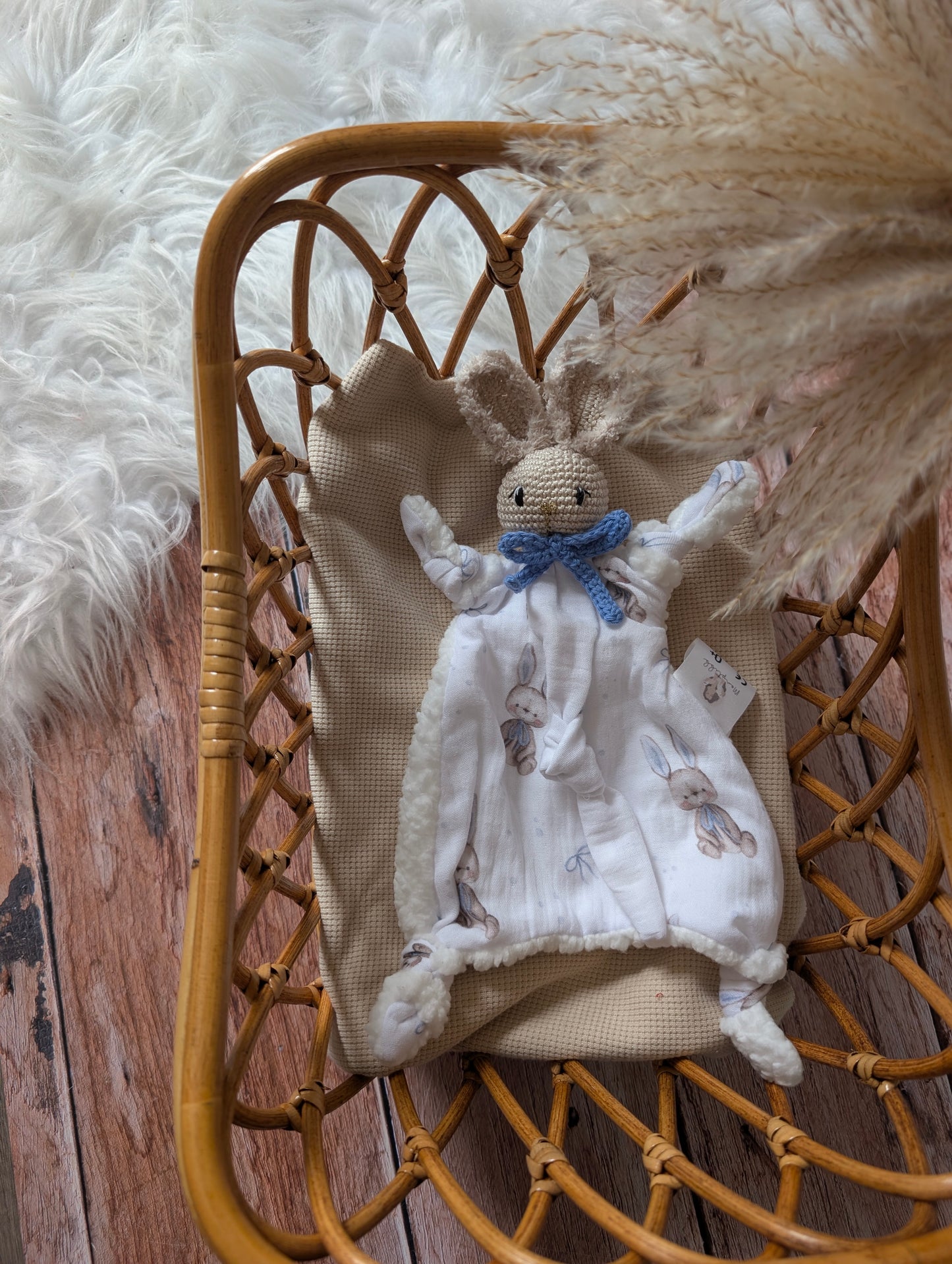 Doudou lapin : Martin Petit bébé noeud