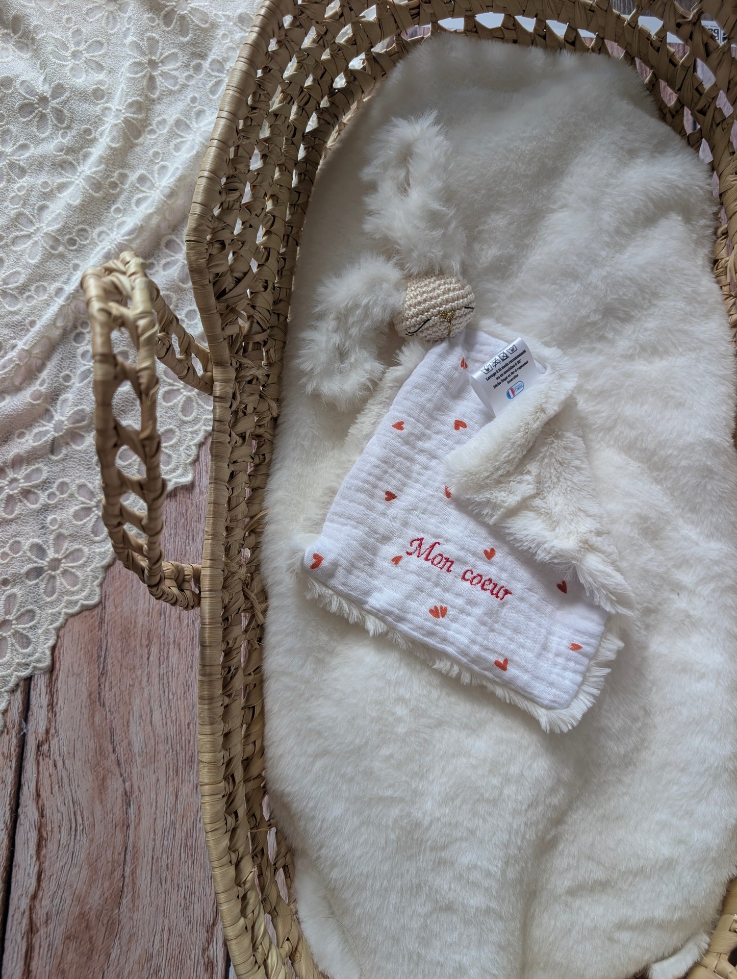 Mini doudou lapin : Appolon Lange (en stock)