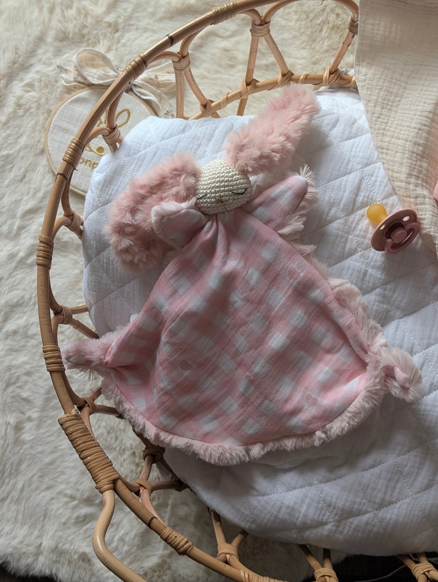 Doudou lapin personnalisable : Elena Ange