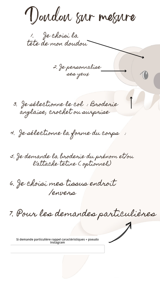 Autre doudou sur mesure