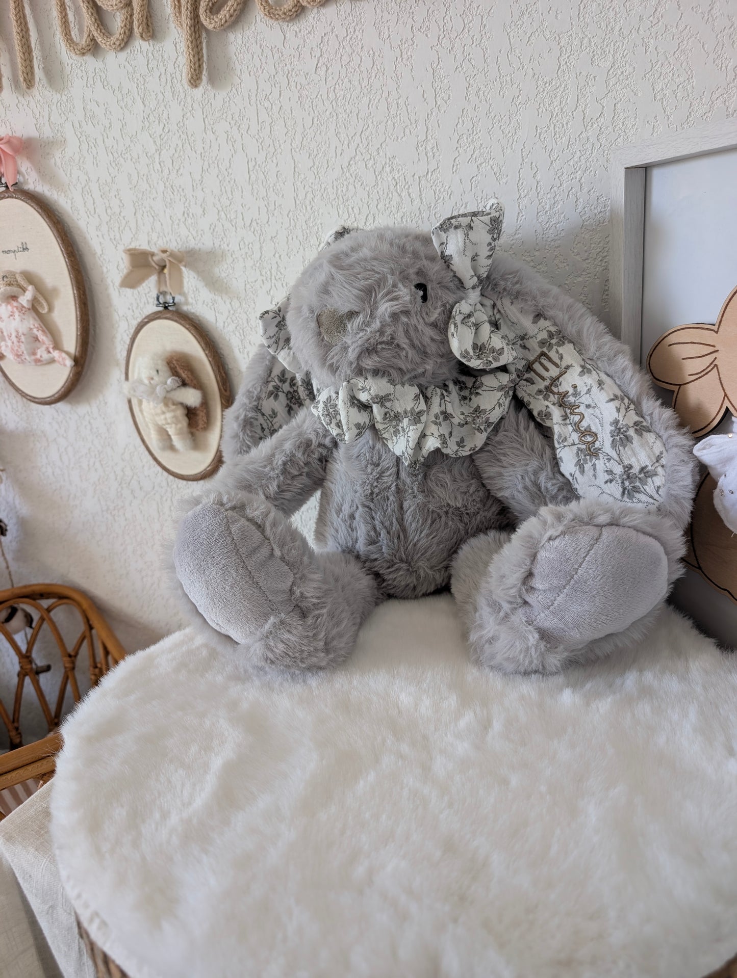 Mon Lapin Souvenir à customiser Gris