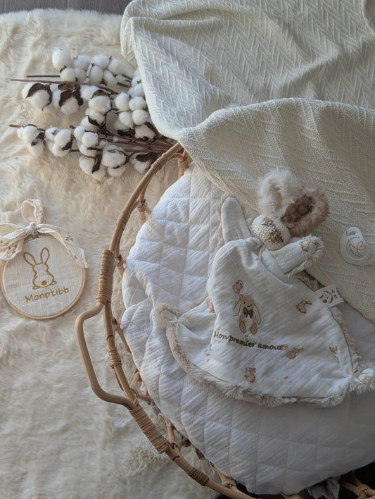 Doudou lapin personnalisable  : Eden Ange