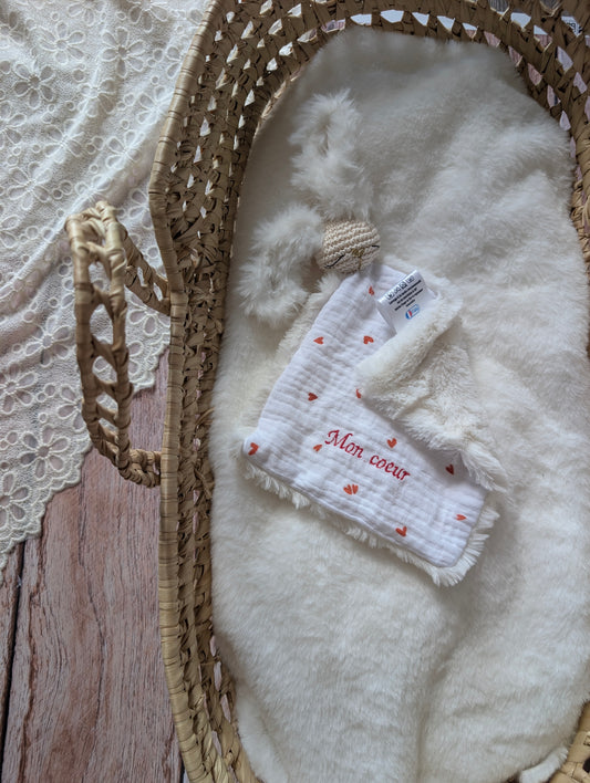 Mini doudou lapin : Appolon  Lange (en stock)