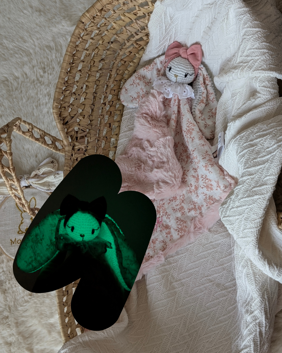 Louise doudou lapin magique personnalisable